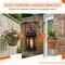 Scroll-Design Metal Wall Bracket for Hanging Accessories and Flowerpots for Indoor & Outdoor Use